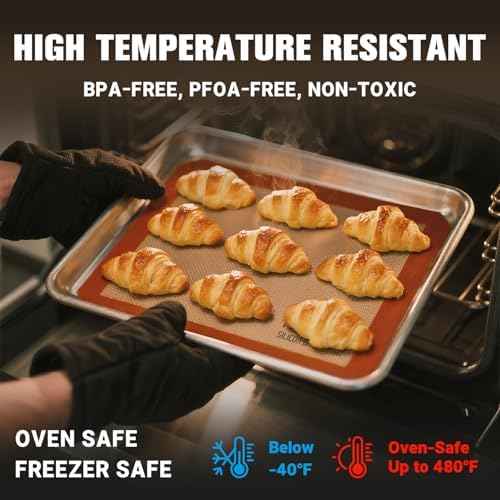 Silicone Baking Mat Set by PrettyCare