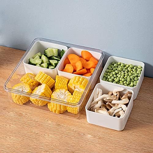 2 Pack Veggie Trays with 4 Removable Boxes