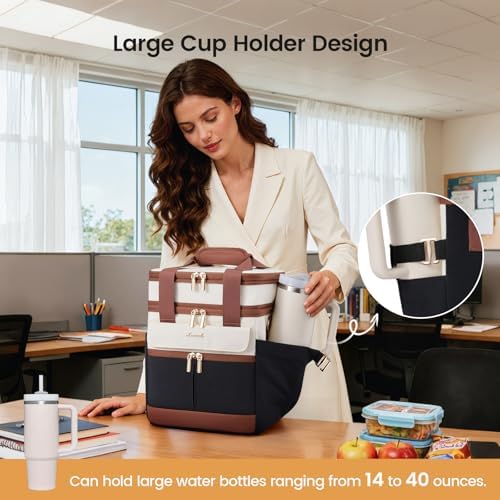 LOVEVOOK Insulated Lunch Box for Women,Large Adult Lunch Cooler Bag
