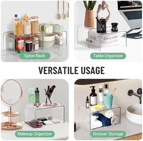 Bobomoment Clear Cabinet Organizer, Set of 2