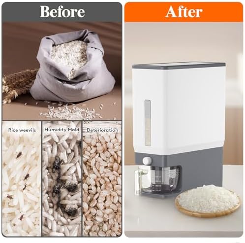 Lifewit Rice Container, 25 Lbs, with Dispenser