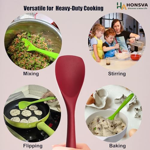Silicone Baking Spatulas with Pastry Brush, Premium Heat-Resistant