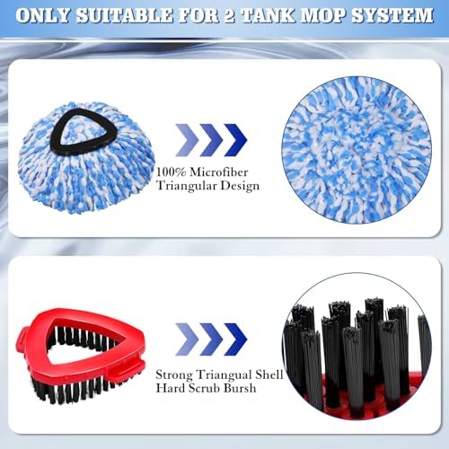 4-Pack Spin Mop Replacement Heads for Ocedar RinseClean 2-Tank System