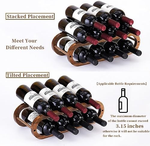 Navtcow Wine Rack and Water Bottle Organizer 2 in 1 for Cabinet and