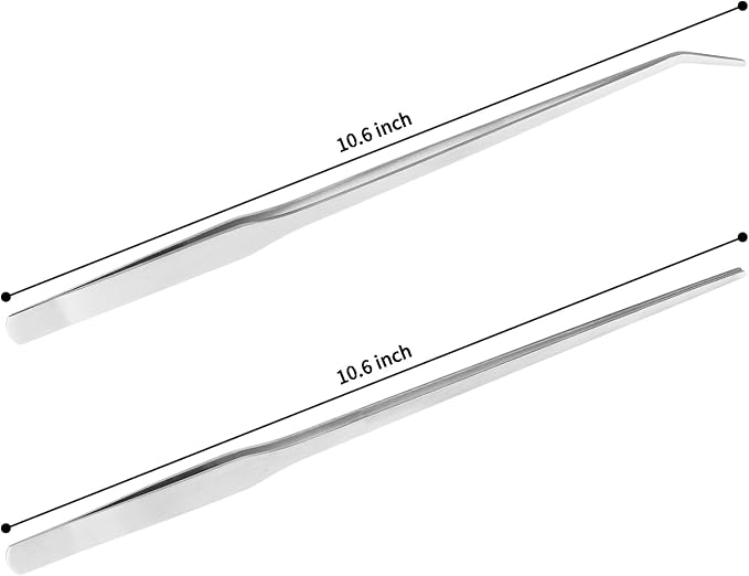 Fri4Free 2PCS Long Aquarium Tweezers - Image 2
