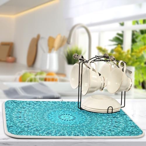 Super Absorbent Dish Drying Mat, Microfiber Fast-Drying Dish Mat, 24"