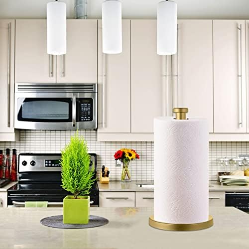 Gold Stainless Steel Countertop Paper Towel Holder
