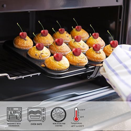2 Pack Premium Bakeware 24-Cup, Mini Muffin Pan, Dishwasher Oven Safe