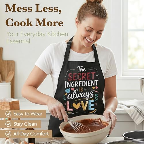 Funny Baking Apron for Women, The Secret Ingredient Is Always Love