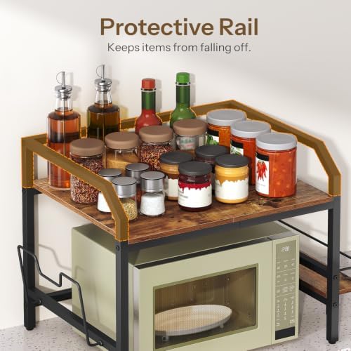 HOOBRO Countertop Microwave Stand, Kitchen Storage Shelf