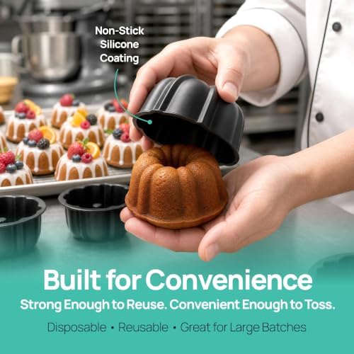O’Creme Bakeable Plastic Mini Cake Pan with Container - Baking Pan