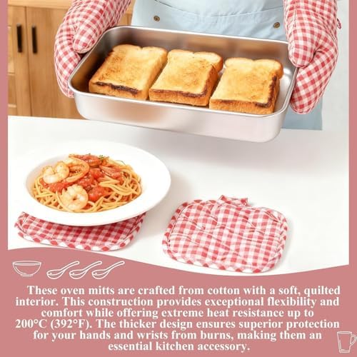4PCS Oven Mitts and Pot Holders Set