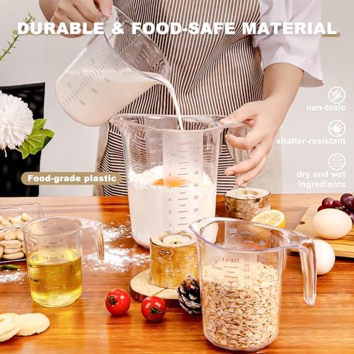 DaYammi Measuring Cups 4-Piece, Unbreakable Food-Grade Plastic