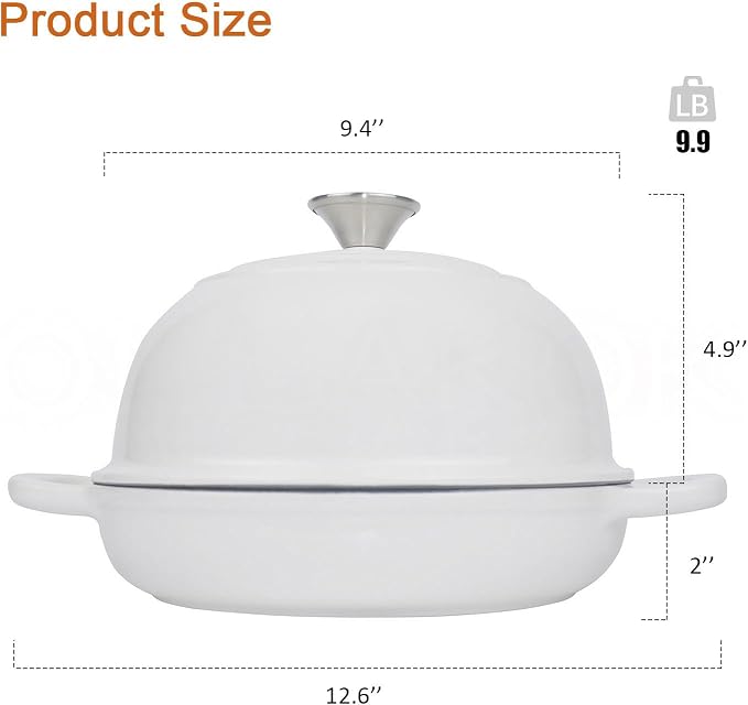 Dutch Oven for Bread Baking Bread Oven for Sourdough Bread Baking, Enameled - Image 3