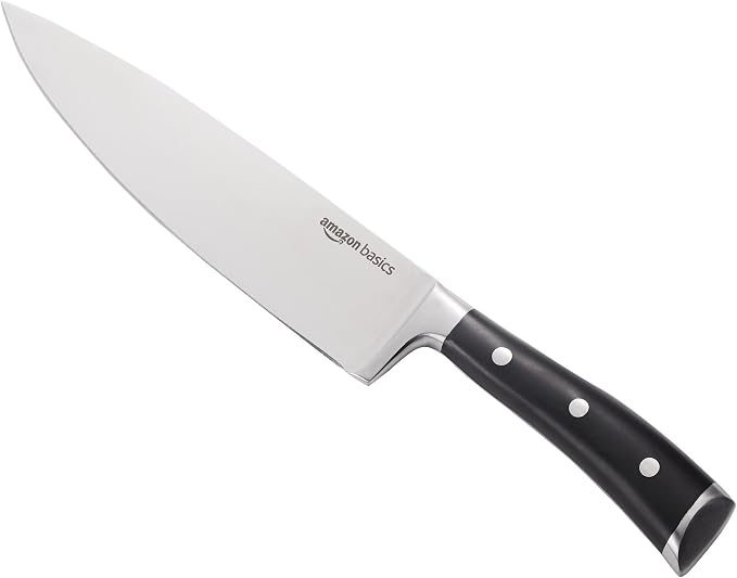 Amazon Basics Classic 8-inch Full Tang High Carbon Stainless Steel Chef's Knife by AmazonBasics