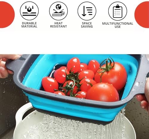 2 PCS Collapsible Colander, Collapsible Strainers for Kitchen