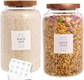 CZHQSMZ Set of 2 98 Fl Oz Glass Food Storage Jars