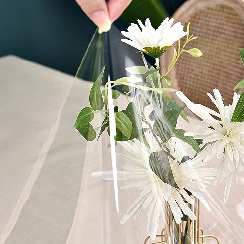 Nasitos Waterproof Clear Table Cover Protector 2 Pcs 60x84 in