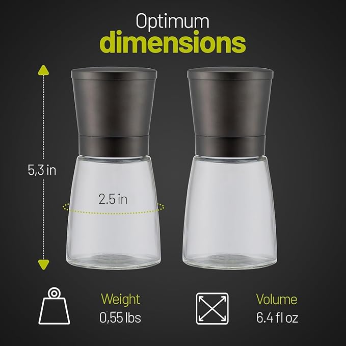 ZOLMER® Premium Stainless Steel Salt and Pepper Grinder Set manual | Adjustable - Image 6