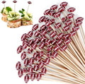 [50 PCS] Football Cocktail Picks Party Decorations - 4.7 inch Cocktail