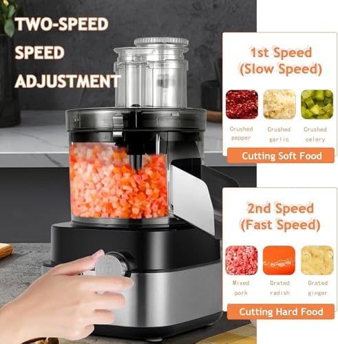 5-in-1 Electric Vegetable Chopper, 5000ml, 5 Cube Grid