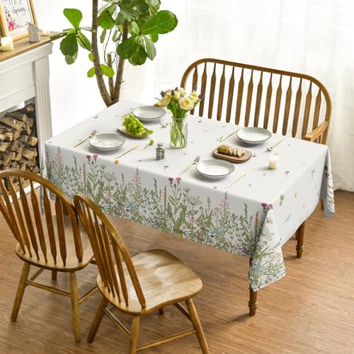 Horaldaily Spring Summer Tablecloth 60 x 84 Inch Rectangular Wild