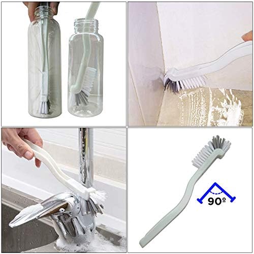 Dish Brush Set, Kitchen Scrub Brush with Handle, 4-Pack