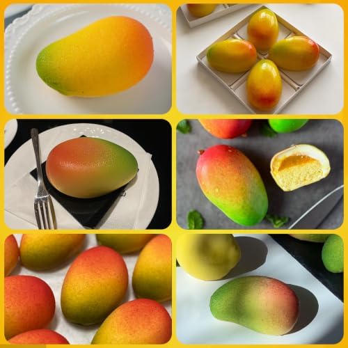 2 Pack Mango Silicone Mold, 3D Mango Shape Cake Mold