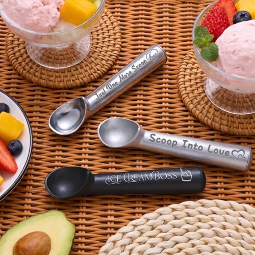 Personalized Ice Cream Scoop with Name, Custom One Piece Metal Scoop