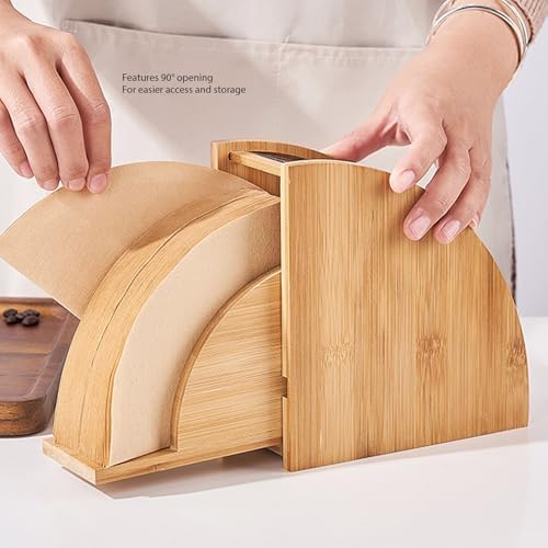Haofy Coffee Filter Holder Fan Shaped Filter Paper Storage Stand Slide