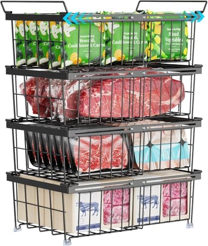 iSPECLE Stackable Deep Freezer Organizer Bins