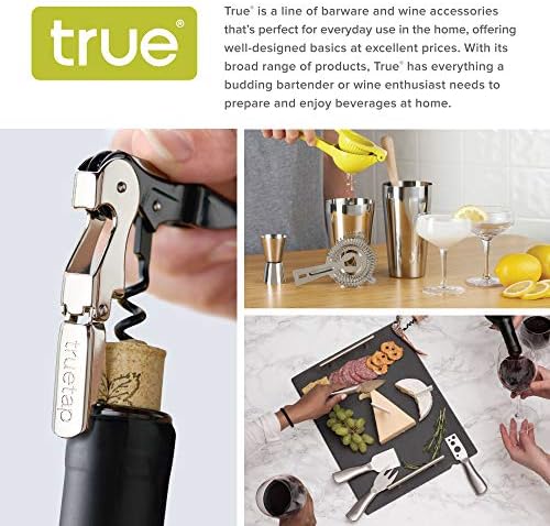 True Sommelier Waiters Corkscrew Wine Opener with Built-in Bottle