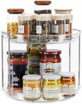 LAMU 2 Tier Lazy Susan Turntable Organizer 9.25'' Rotating Spice Rack