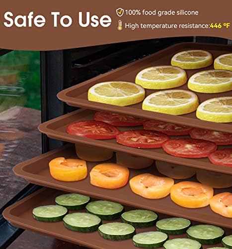 4 PCS Silicone Dehydrator mats with Edge Compatible with Cosori