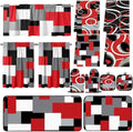 13 Pcs Red and Black Plaid Kitchen Decor Set Accessories for Home