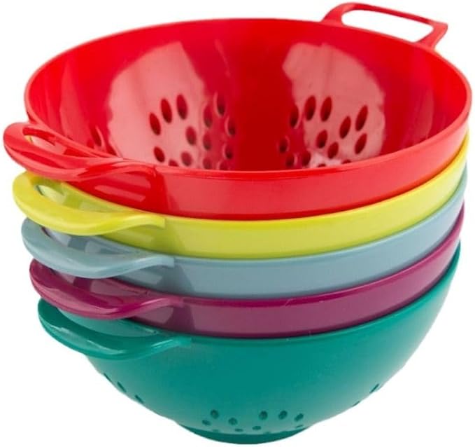 Heavy Duty 6 Inch Food Colander, Large Capacity Vegetable Strainer - Image 4