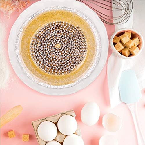 Durable Baking Supplies: 2 Pack Stainless Steel Chain Pie Weights