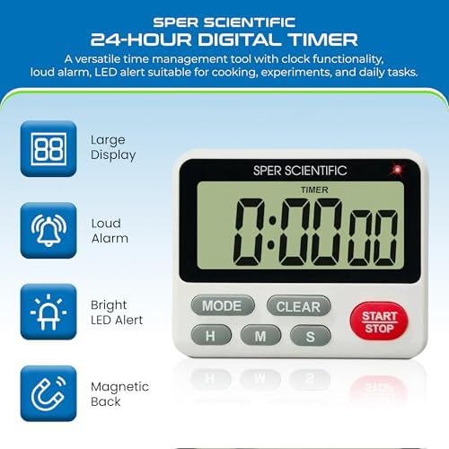 Sper Scientific 24-Hour Digital Lab and Kitchen Timer