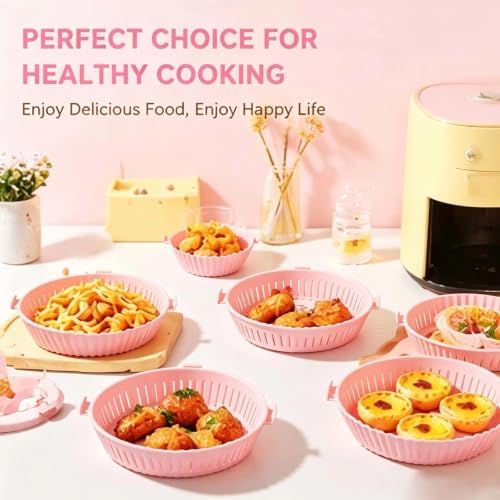 6-Piece Silicone Air Fryer Baking Tray Set
