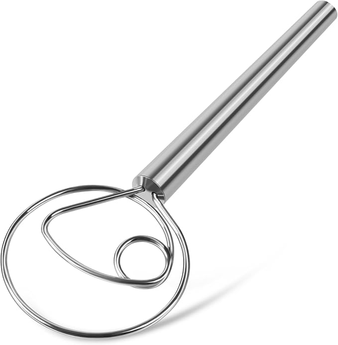 TEEVEA Danish Dough Whisk Stainless Steel Hook Dutch Bread Mixer by TEEVEA