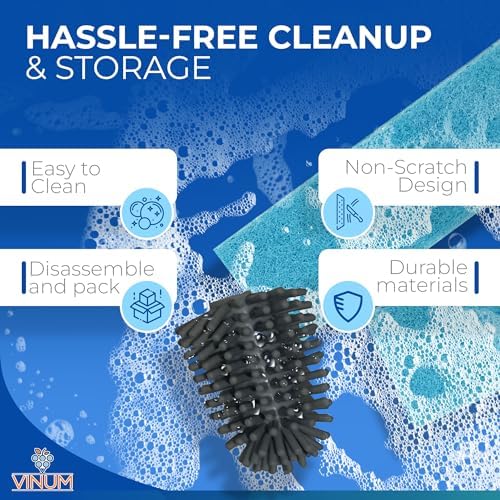 VINUM Carboy Cleaner - 27" Long Bottle Brush for Carboys, Jugs, Water