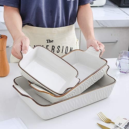KOOV Ceramic Baking Dish Set, 9 x 13 Inches, 3-Piece