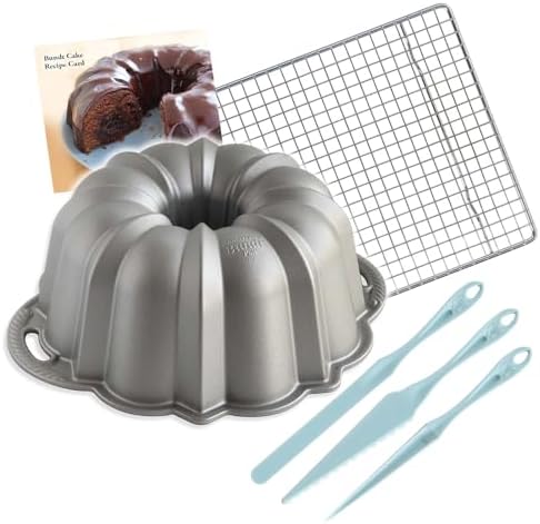 Nordic Ware Platinum Bundt Cake Pan - Finishing Tool & Cooling Rack