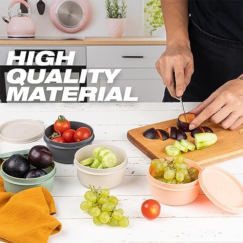 9 oz Small Round Food Storage Containers with Lids Set of 10, Airtight