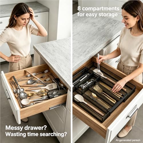 Sedegn Metal Mesh Silverware Organizer, Large