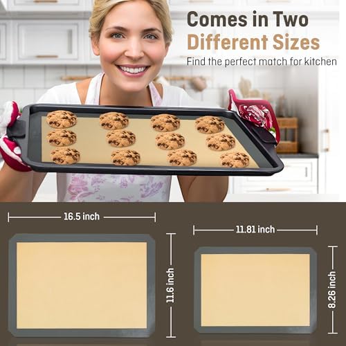 4 Pack Silicone Baking Mat, 2 Half and 2 Quarter Size