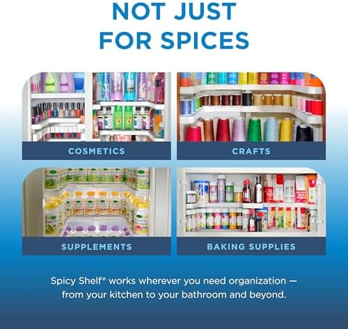 Spicy Shelf 3.0 - Expandable 2 Tiered Spice Rack Organizer for Cabinet