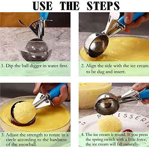 #12(2-2/3 oz.) Stainless Steel Ice Cream Scoop Disher,Stainless Steel