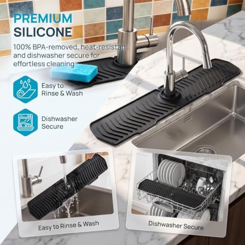 Button Silicone Faucet Drain Pad, Kitchen Sink Faucet Mat