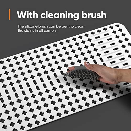 Moryimi 25" Silicone Sink Mat, White